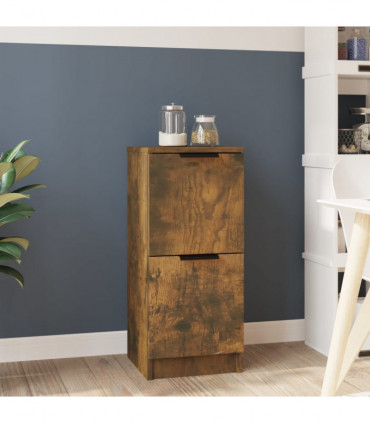 Sideboard Smoked Oak 30x30x70 cm Engineered Wood