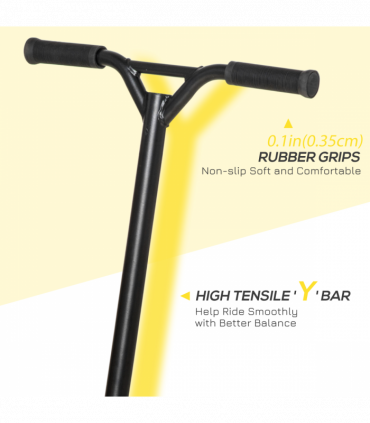 Stunt Scooter Entry Level Tricks Scooter for 14 Beginners, Gold HOMCOM