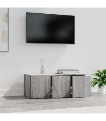 TV Cabinet Grey Sonoma 80x34x30 cm Engineered Wood