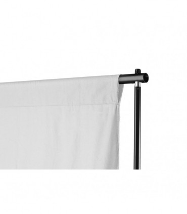 Telescopic Background Support System + White Backdrop 3 x 5 m