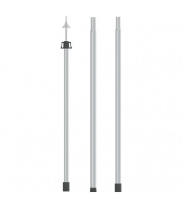 Telescopic Tarp Pole with Length of 102-260 cm Aluminum