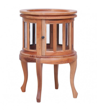 Vitrine Cabinet Natural 50x50x76 cm Solid Mahogany Wood