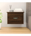vidaXL Wall-mounted Bedside Cabinet Brown Oak 41.5x36x28cm