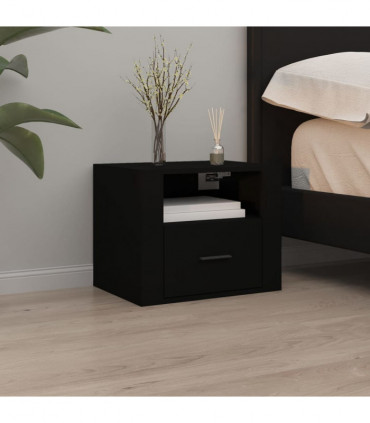 Wall-mounted Bedside Cabinets 2 pcs Black 50x36x40 cm