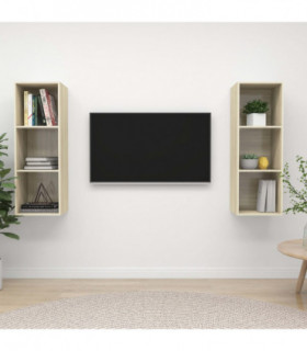 Wall-mounted TV Cabinets 2 pcs Sonoma Oak Engineered Wood