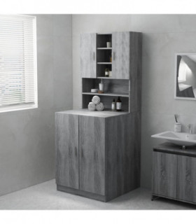 Washing Machine Cabinet Grey sonoma 71x71.5x91.5 cm