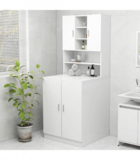 Washing Machine Cabinet White 70.5x25.5x90 cm