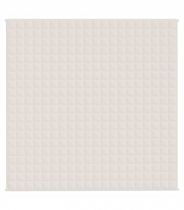vidaXL Weighted Blanket Light Cream 200x200 cm 9 kg Fabric