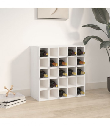 Wine Cabinet White 56x25x56 cm Solid Wood Pine