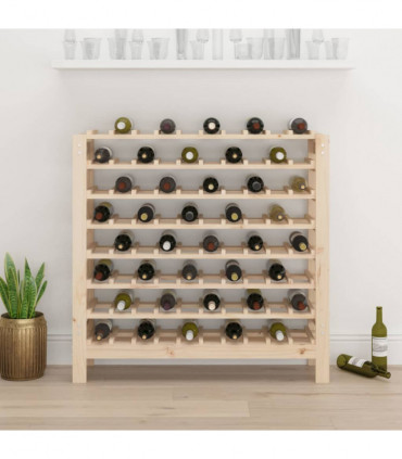 Wine Rack 109.5x30x107.5 cm Solid Wood Pine