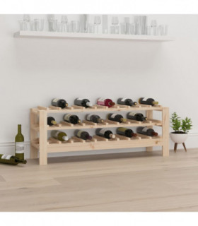 Wine Rack 109.5x30x42 cm Solid Wood Pine