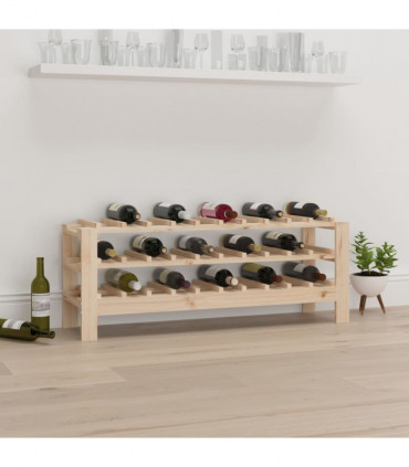 Wine Rack 109.5x30x42 cm Solid Wood Pine