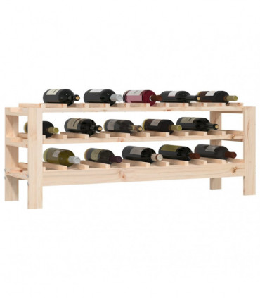 Wine Rack 109.5x30x42 cm Solid Wood Pine