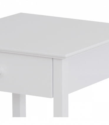 Wooden Bedside Table Cabinet W/ Drawer Shelf Storage End Side White