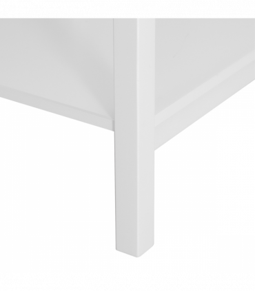 Wooden Bedside Table Cabinet W/ Drawer Shelf Storage End Side White