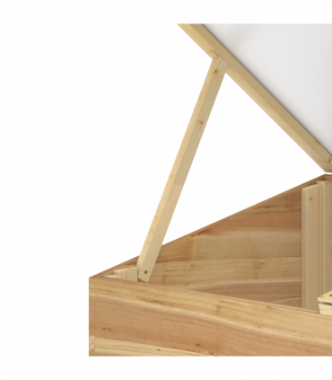 Wooden Cold Frame Greenhouse Grow House, 100 x 50 x 36 cm, Natural