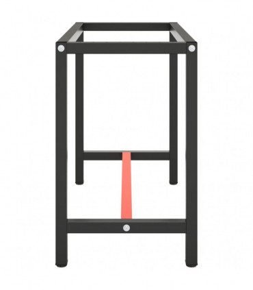 Work Bench Frame Matte Black and Matte Red 110x50x79 cm Metal