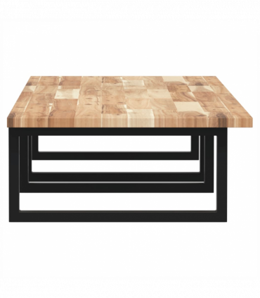 vidaXL Basin Shelf Wall Mounted Steel and Solid Wood Acacia