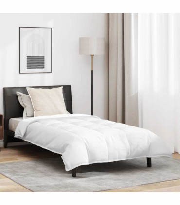 vidaXL Duvet Set with Pillow 2 pcs White 135 x 220 cm Down