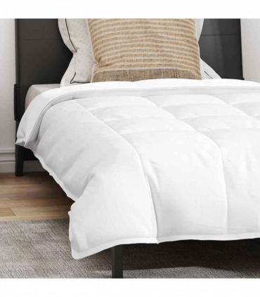 vidaXL Duvet Set with Pillow 2 pcs White 135 x 220 cm Down