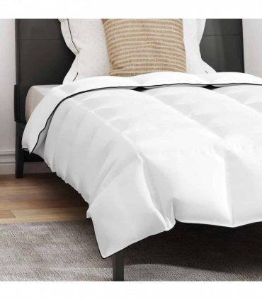 vidaXL Duvet Set with Pillow 2 pcs White 135 x 220 cm Down