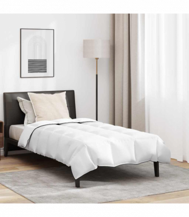 vidaXL Duvet Set with Pillow 2 pcs White 135 x 220 cm Down