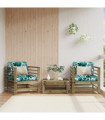 vidaXL Garden Chairs 2 pcs Impregnated Wood Pine
