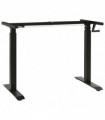 vidaXL Manual Height Adjustable Standing Desk Frame Hand Crank Black
