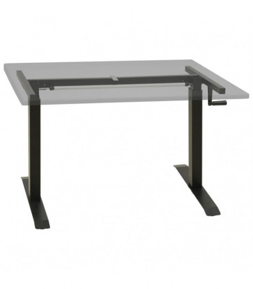 vidaXL Manual Height Adjustable Standing Desk Frame Hand Crank Black