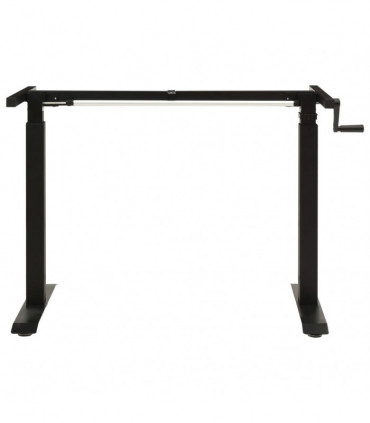 vidaXL Manual Height Adjustable Standing Desk Frame Hand Crank Black