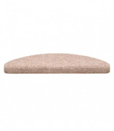 15 pcs Self-adhesive Stair Mats Needle Punch 65x21x4 cm Brown