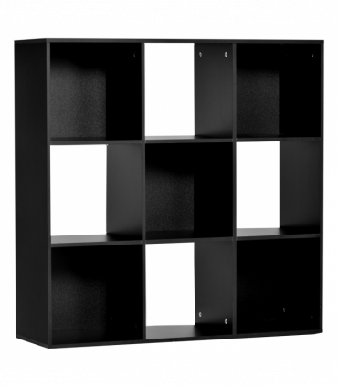 Bookcase 9 Cube Storage Cabinet Bookshelf Black 91.5L x 29.5W x 91.5H cm