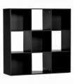 Bookcase 9 Cube Storage Cabinet Bookshelf Black 91.5L x 29.5W x 91.5H cm