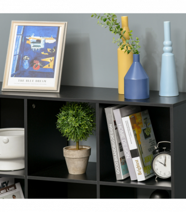 Bookcase 9 Cube Storage Cabinet Bookshelf Black 91.5L x 29.5W x 91.5H cm