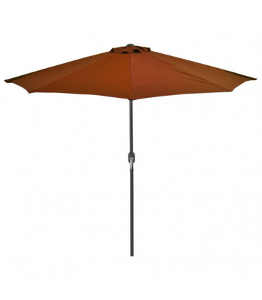 Balcony Parasol with Aluminium Pole Terracotta 270x135x245 cm Half