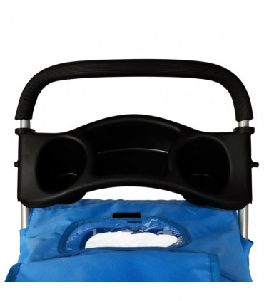 Folding Pet Stroller Dog/Cat Travel Carrier Blue
