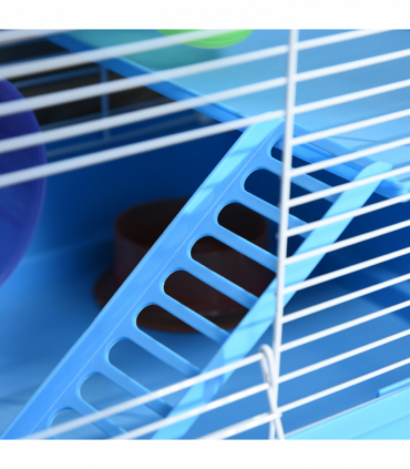 Hamster Cage Carrier Small Animal House w/ Exercise Wheels, Tunnel Tube, Pawhut