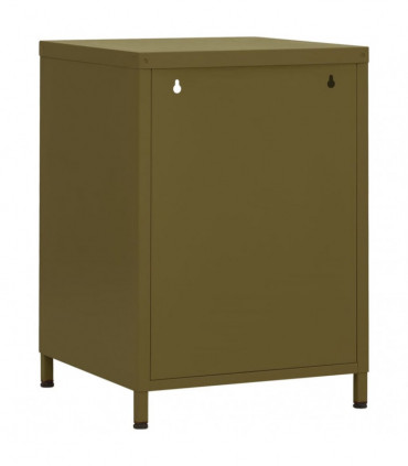 Nightstand Olive Green 35x35x51 cm Steel