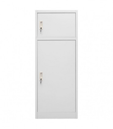 Saddle Cabinet Light Grey 53x53x140 cm Steel