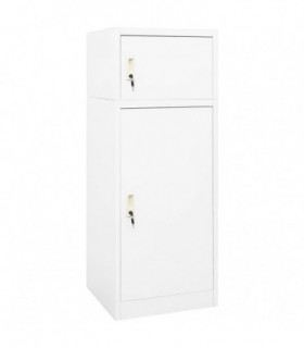 Saddle Cabinet White 53x53x140 cm Steel