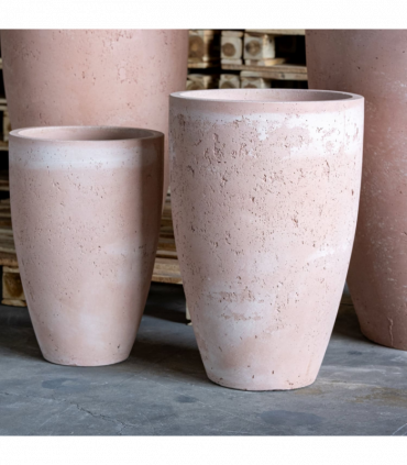 Vessara | Blushstone – 40cm Large Tall Concrete Planter – 15L Decorative Vase Pot