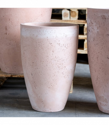 Vessara | Blushstone – 40cm Large Tall Concrete Planter – 15L Decorative Vase Pot