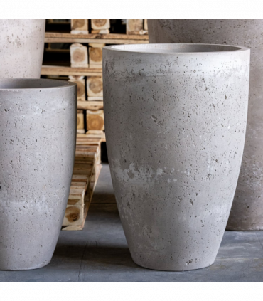 Vessara | Truffle – 55cm Tall Concrete Planter – 32L Vase-Style Plant Pot