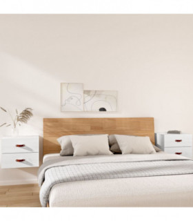 Wall-mounted Bedside Cabinets 2 pcs White 50x36x40 cm