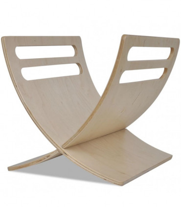 Wooden Magazine Rack Floor Standing Natural