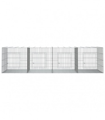 vidaXL 4-Panel Rabbit Cage 217x79x54 cm Galvanised Iron