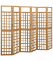 vidaXL 6-Panel Room Divider/Trellis Solid Fir Wood 242.5x180 cm