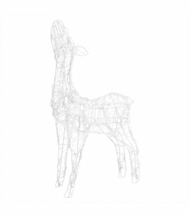 vidaXL Acrylic Reindeer Family Christmas Decoration 160 LED Cold White