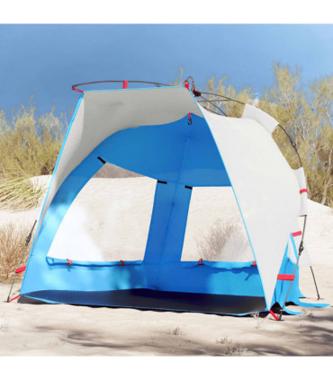 vidaXL Beach Tent 2-Person Azure Blue Quick Release Waterproof