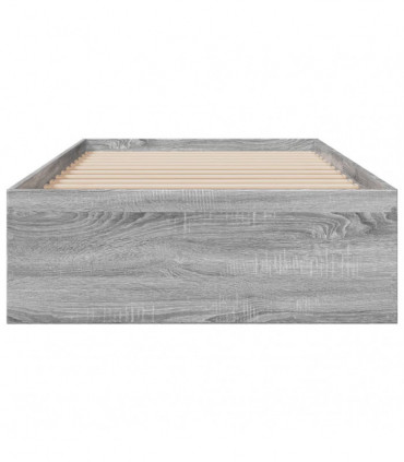 vidaXL Bed Frame with Drawers Grey Sonoma 90x200 cm Engineered Wood